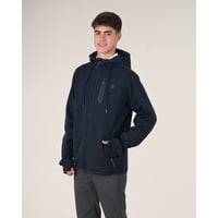 Poleron Escolar Bonded Cierre Y Gorro Cp30 (T.12-T.18) Polemic