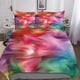 thumbnail image 1 of Juego de cama de arte abstracto impreso en 3D con diseño de colores brillantes, microfibra suave, juego de funda nórdica de 3 piezas, 2 fundas de almohada, cremallera oculta., 1 of 3
