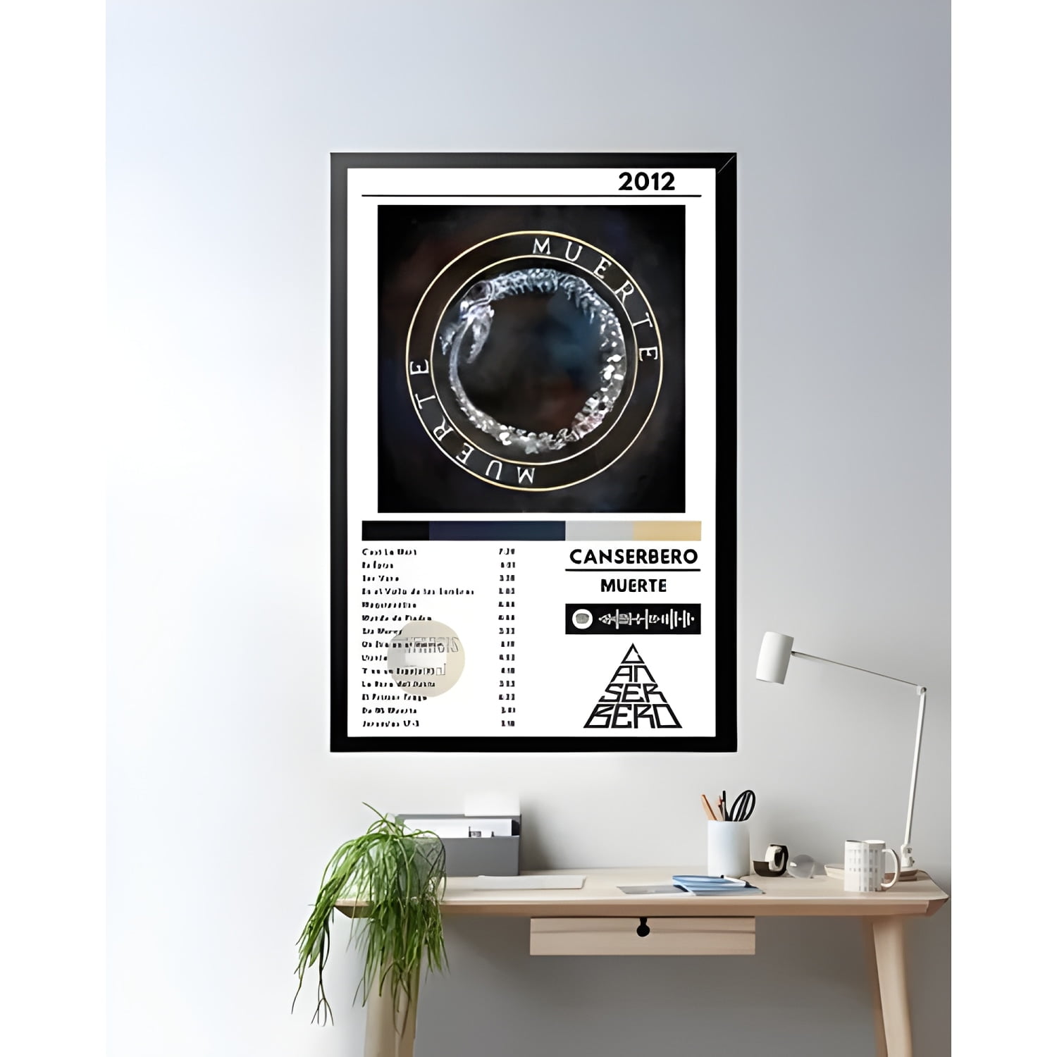 Genérico - Cuadro Canserbero Muerte 24x36 Cm