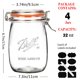 thumbnail image 2 of Frascos de vidrio Anwoi, boca ancha, 950 ml, 4 unidades, tapa hermética, 2 of 7