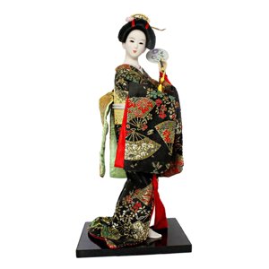 Magideal - Figura De Geisha Japonesa De 12 Pulgadas, Muñeca Kabuki Asiática, Decoración De Mesa Artesanal Coleccionable Para Decoración De Dormitorio, Versátil