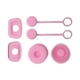 thumbnail image 1 of Spill Stopper Silicone Straw Topper Straw Cover Cap Para Viajes Al Aire Libre Party Pink, 1 of 5