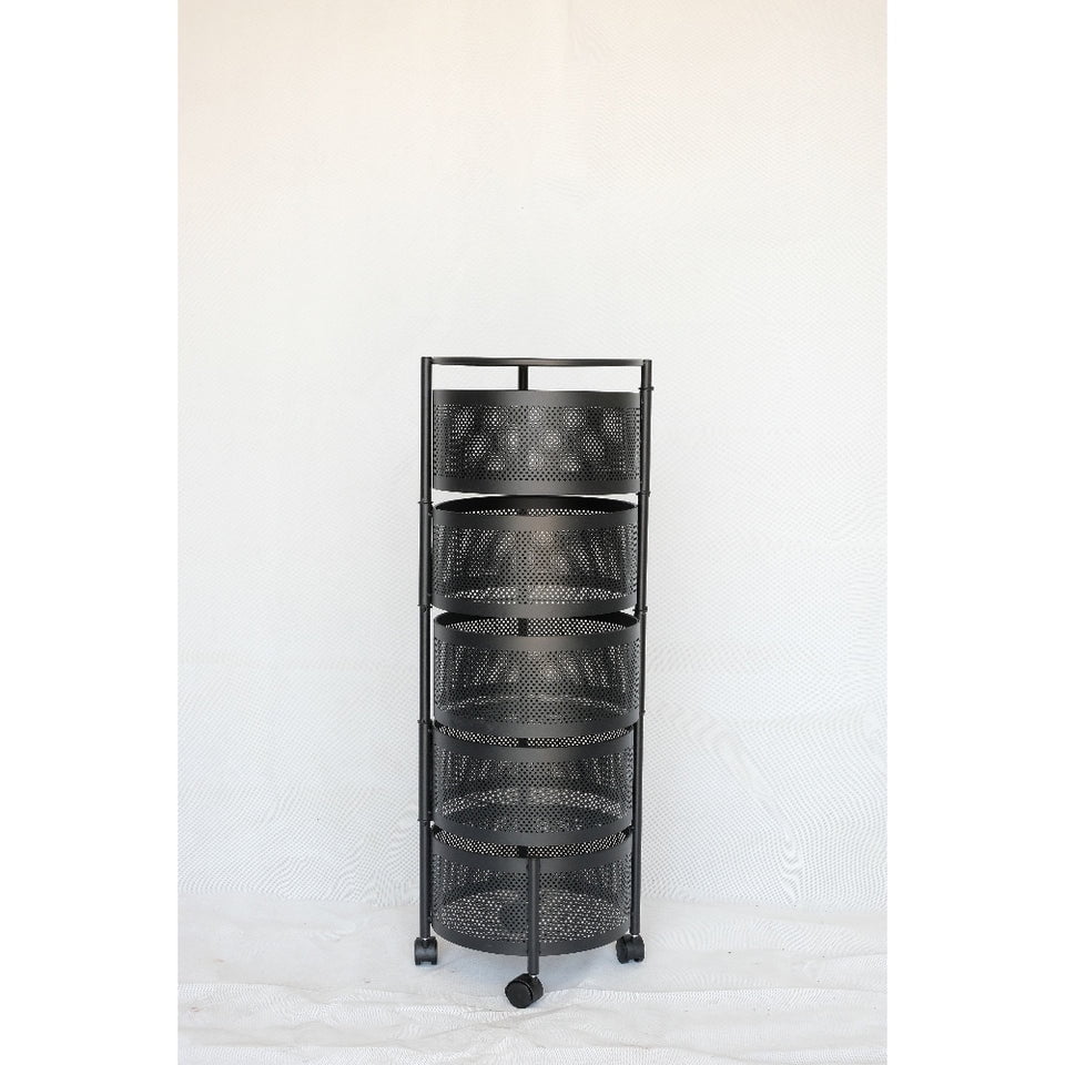 Topmarket - Organizador De Cocina Redondo 5 Niveles Con Ruedas