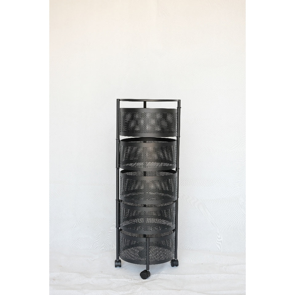 Topmarket - Organizador De Cocina Redondo 5 Niveles Con Ruedas