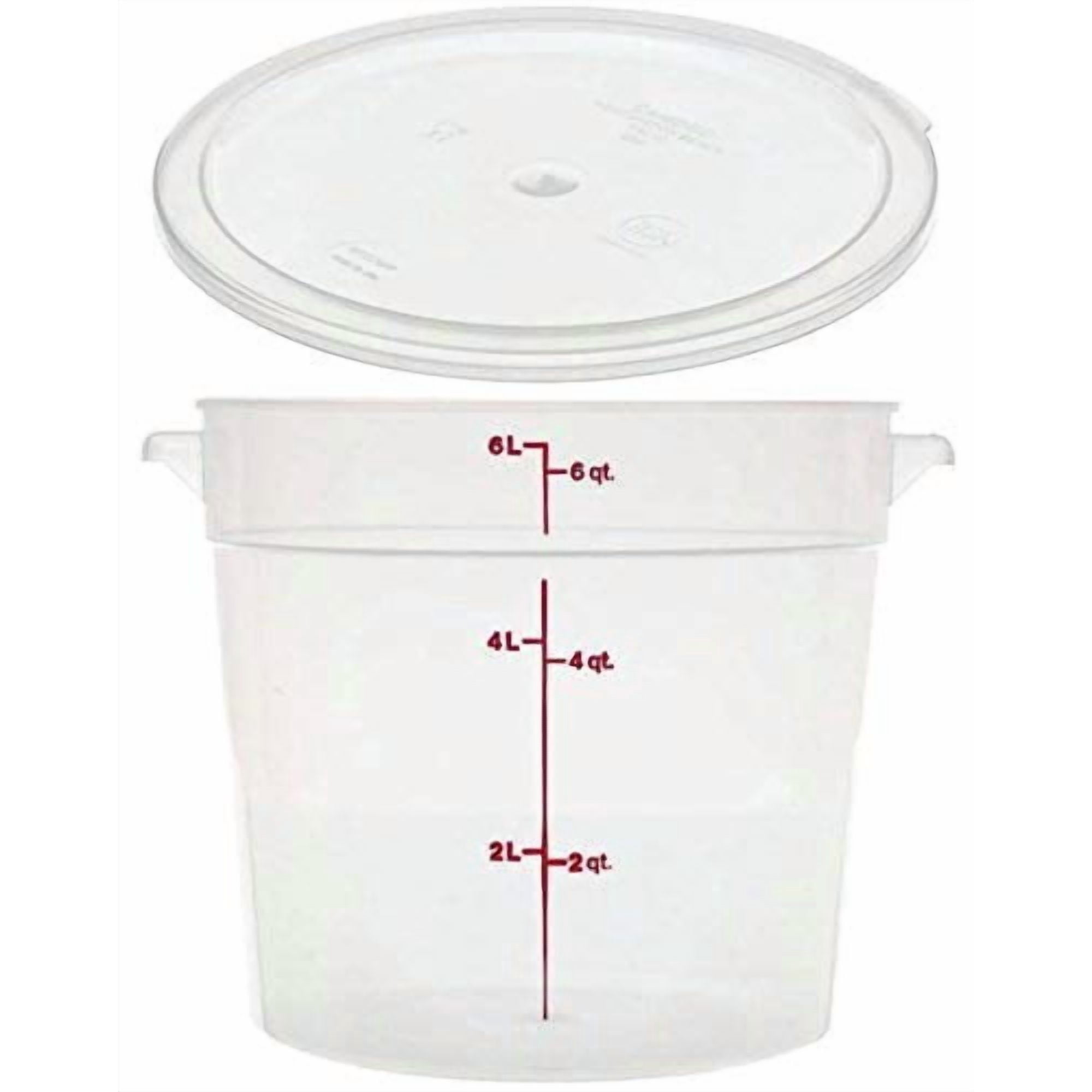 Contenedor De Almacenamiento De Alimentos Cambro Camwear 6l Redondo Con Tapa