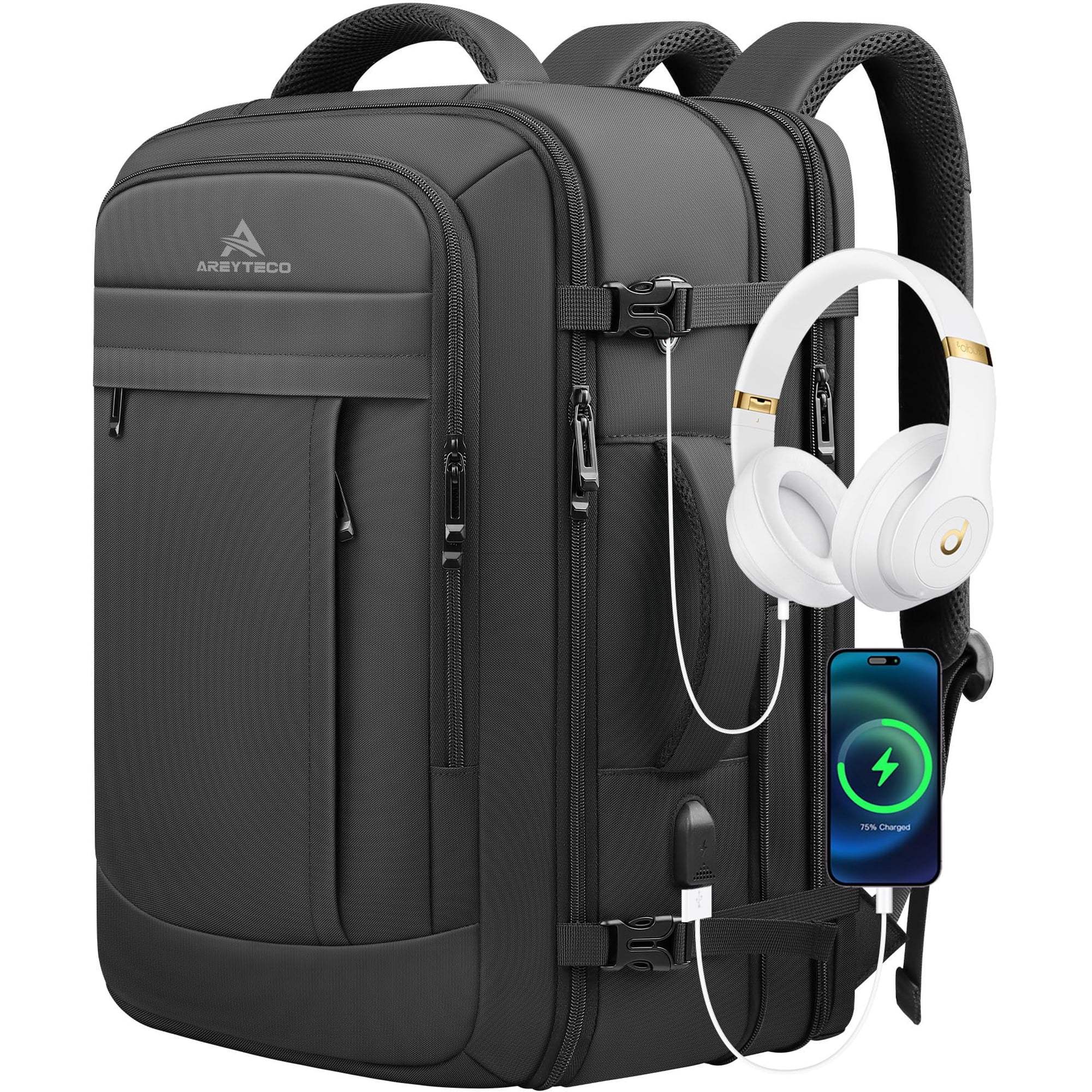 Areyteco - Mochila De Viaje Extra Grande 50l Resistente Al Agua