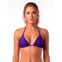 Samia - Bikini Triángulo Drapeado Azul Brillante