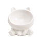 thumbnail image 1 of Cuenco De Cerámica Para Gatos, Plato Para Comida Y Agua Para Gatos, Cuenco Elevado Para Comida Seca Y Húmeda, Color Blanco, 1 of 5
