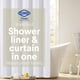 thumbnail image 1 of Cortina de ducha CLOROX 2 en 1 impermeable 100% poliéster blanca, 1 of 8