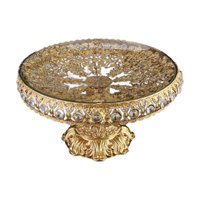 Bothyi - Plato De Fruta De Cristal, Bandeja Decorativa Para Fruta, Bandeja De Postre Para Pan, Repostería, Aperitivos