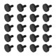 thumbnail image 1 of Tornillos de pulgar moleteados Uxcell M5x6mm, tornillos de pulgar de cabeza plana de acero negro, pernos de cabeza moleteada métrica con perillas de agarre, 15 piezas, 1 of 7