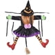 thumbnail image 1 of Muñeca de bruja colgante con forma de estrella de Halloween, estrella de bruja colgante contra un árbol, accesorios de decoración de Halloween para exteriores para troncos de árboles., 1 of 7