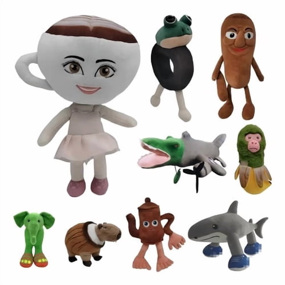 1 Peluche Brainrot Para Escoger Tralalero Tralala Y Amigos