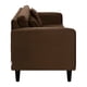 thumbnail image 3 of Sofa New Retro 3c + 2 Pouf Felpa 00 Chocolate, 3 of 6