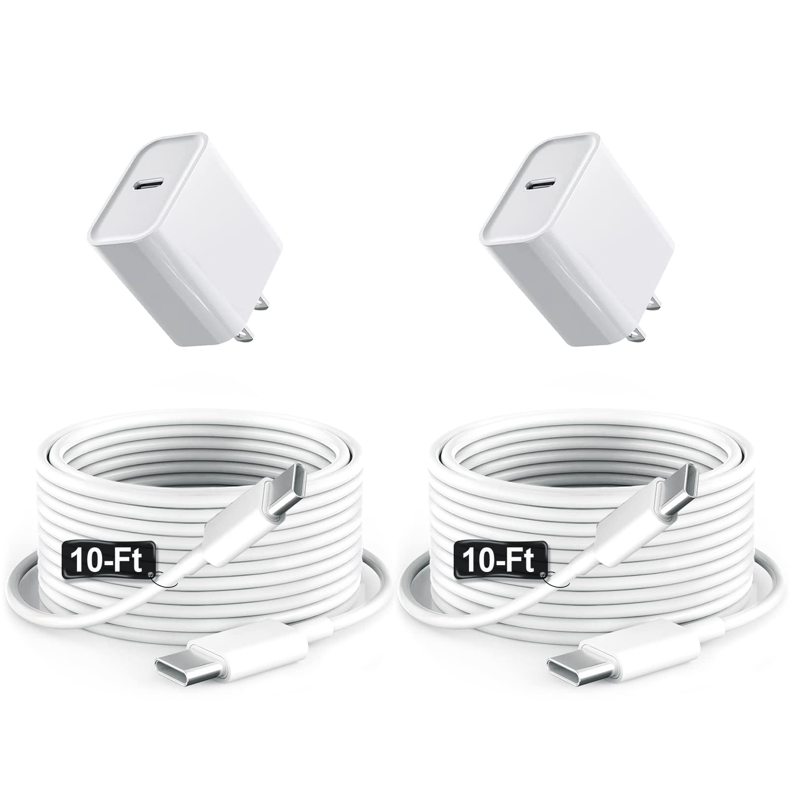 Cargador Gkw De Carga Rápida De 20 W Para Ipad Con Puerto Usb-c, Paquete De 2