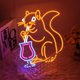 thumbnail image 1 of Letrero de neón de ardilla con cóctel para decoración de pared, luz de neón de ardilla naranja, letrero LED alimentado por USB para bar, dormitorio, caverna de hombre, negocio, sala de juegos, 1 of 7
