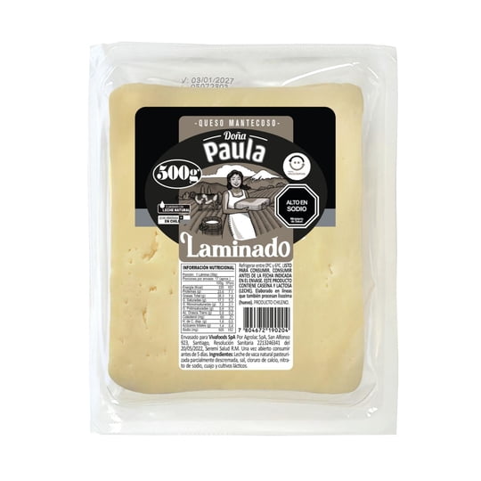 Queso Mantecoso Laminado 500 g Doña Paula