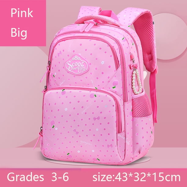 Orthopedic Primary Kid Backpack School Bags for Girls Fruit Flower Color Grades 1-3-6 Children's Backpack Teen Rucksack Mochila