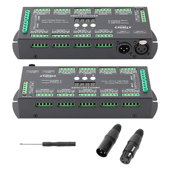 Decodificador DMX CHINLY de 36 canales, controlador RGBW de 72 A, DC 9-24 V