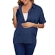 thumbnail image 1 of Blusa de Maternidad para Mujer INSPIRE CHIC Manga Dolman Holgada Abotonada con Abertura Cuello de Punto Manga Corta Camisas de Embarazo M Azul Marino, 1 of 6