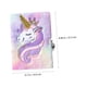 thumbnail image 5 of Diario de 3 piezas con candado, regalo para niñas, diario de peluche para niños, bloc de notas con patrón de unicornios, cuaderno infantil, línea, 5 of 7