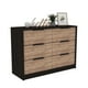 thumbnail image 4 of Comoda 4 Cajones 2 Puertas Fm-003n - Negro Y Cafe Claro, 4 of 8