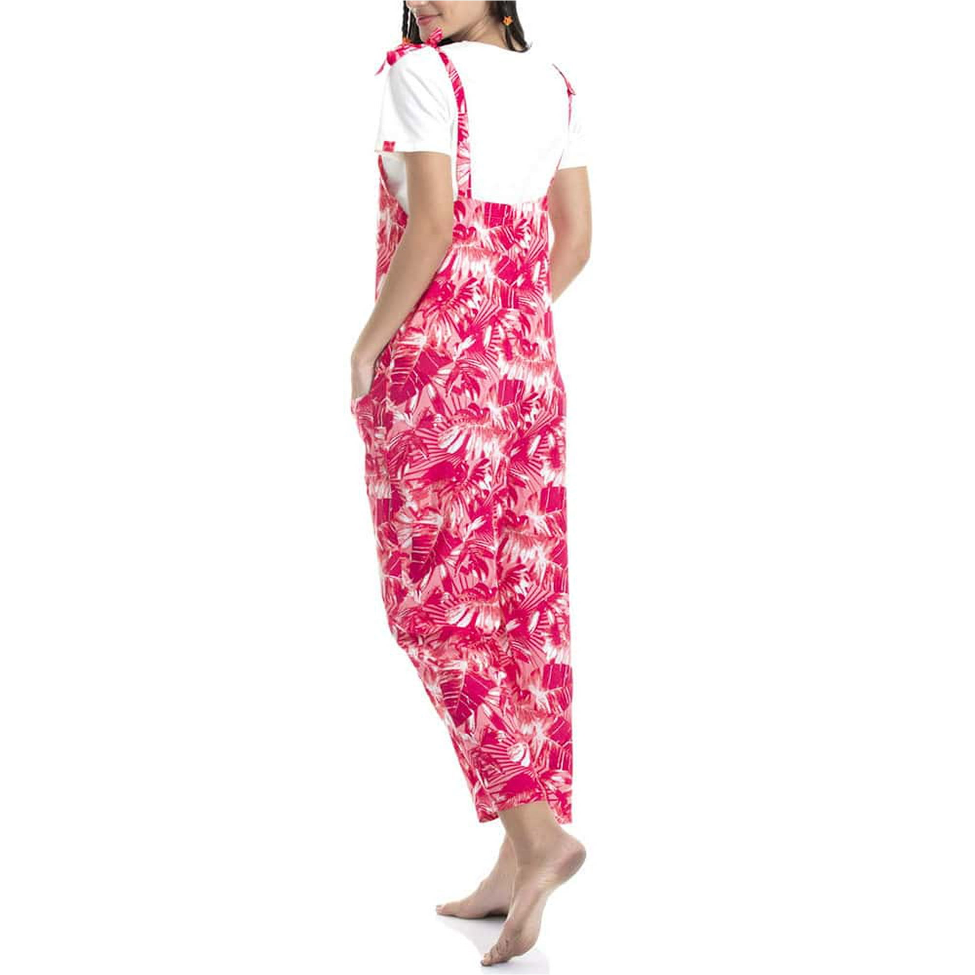 Lady Genny - Pijama Jardinera De Viscosa Con Estampado Floreado