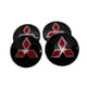 thumbnail image 1 of Set X4 Tapa centro de Llantas de autos Mitsubishi NEGRO ROJO 56MM, 1 of 3
