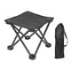thumbnail image 3 of Taburete de campamento Taburete plegable portátil Silla pequeña Reposapiés Asiento Taburete plegable para acampar Taburete plegable para exterior Play Negro con bolso, 3 of 5
