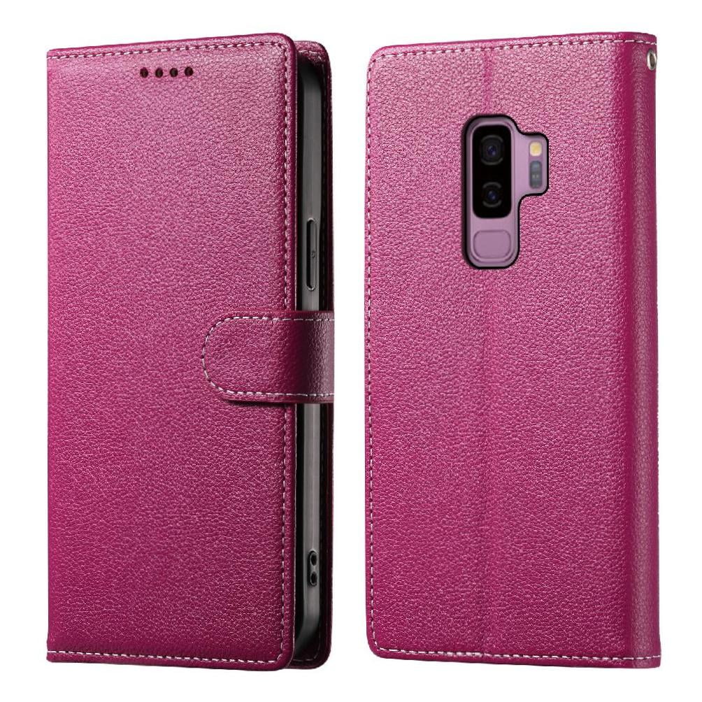 Funda Para Foxdock Samsung Galaxy S9 Plus– Cuero Premium, 3 Ranuras Para Tarjetas, Protección Contra Impactos