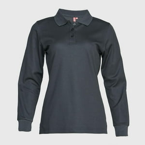 Jayson - Polera Ml Mujer Waffle Gris Oscuro Xs