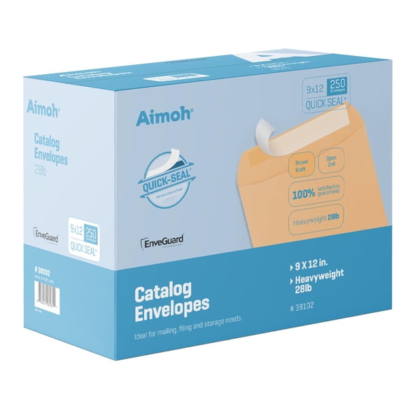 Sobres para correo con catálogo Aimoh, 9 x 12 pulgadas, 250 unidades, 28 libras