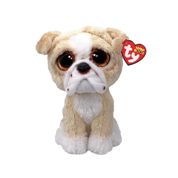 Peluche Ty Beanie Boo Pooch The English Bull Dog, 15 cm
