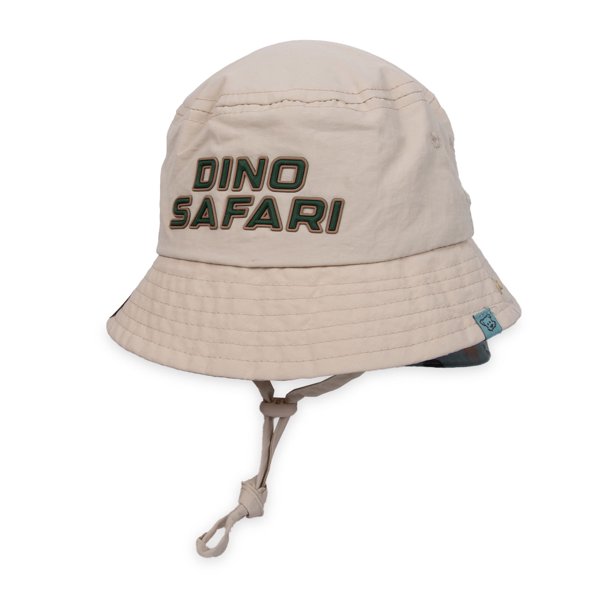 Gorro Bebé Niño Filtro UV Dinosaurios Beige Pillin