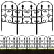 thumbnail image 1 of Cerca de Jardín QIAOKAIYAN Pack de 19 Paneles 61 cm Negro Metálico, 1 of 7
