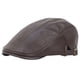thumbnail image 1 of Sombreros para hombre, gorra plana de cuero color hiedra, sombrero de taxista para conducir, 1 of 5