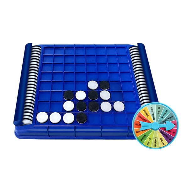 Juego de mesa de estrategia Reversi, juego de interacción de desafío, juego familiar de fiesta portátil para viajes a casa para adolescentes, adultos, con disco de penalización