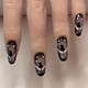 thumbnail image 1 of 24pcs Glossy Black Gradient French Tip Press On Nails with Cute Cat, Star, and Moon Design - Full Cover False Nails for Women and Girls, 1 of 2