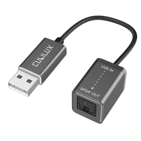 Adaptador De Audio Óptico Usb A A Toslink Converter Cubilux