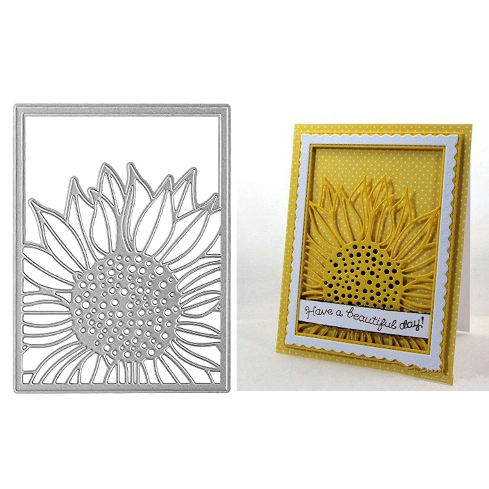 Troquel De Corte De Metal Lapoo Sunflower Para Álbumes De Recortes