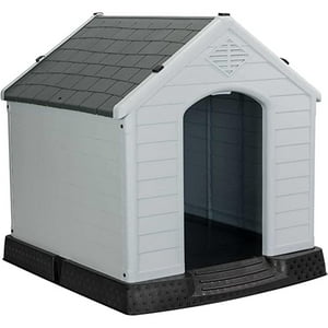Total Click - Casa Para Mascotas Perros Mediana Pvc 89X17X79Cm Gris