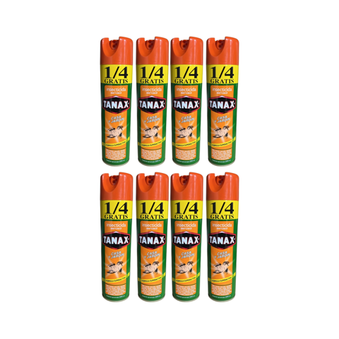 Tanax - Pack 8 Insecticida En Aerosol 220Cc Casa Y Jardin