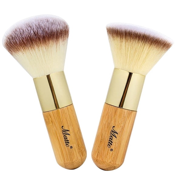 Set De Brochas De Maquillaje De 2 Piezas Para Rubor Kabuki Y Polvo Facial