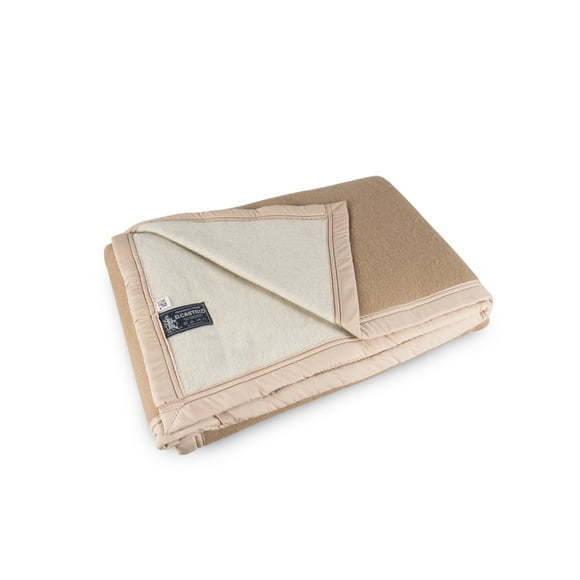 Frazada 90% Lana, 10% Acrílico Beige 2 Plazas