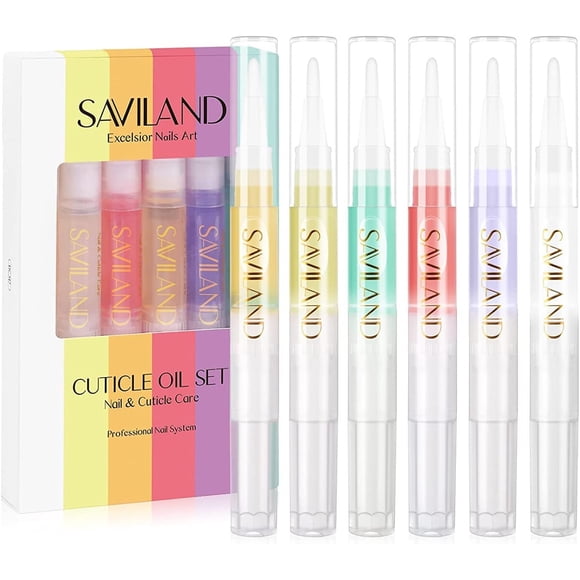 Aceite Cutícula Saviland Set 6 Lápices Vitaminas
