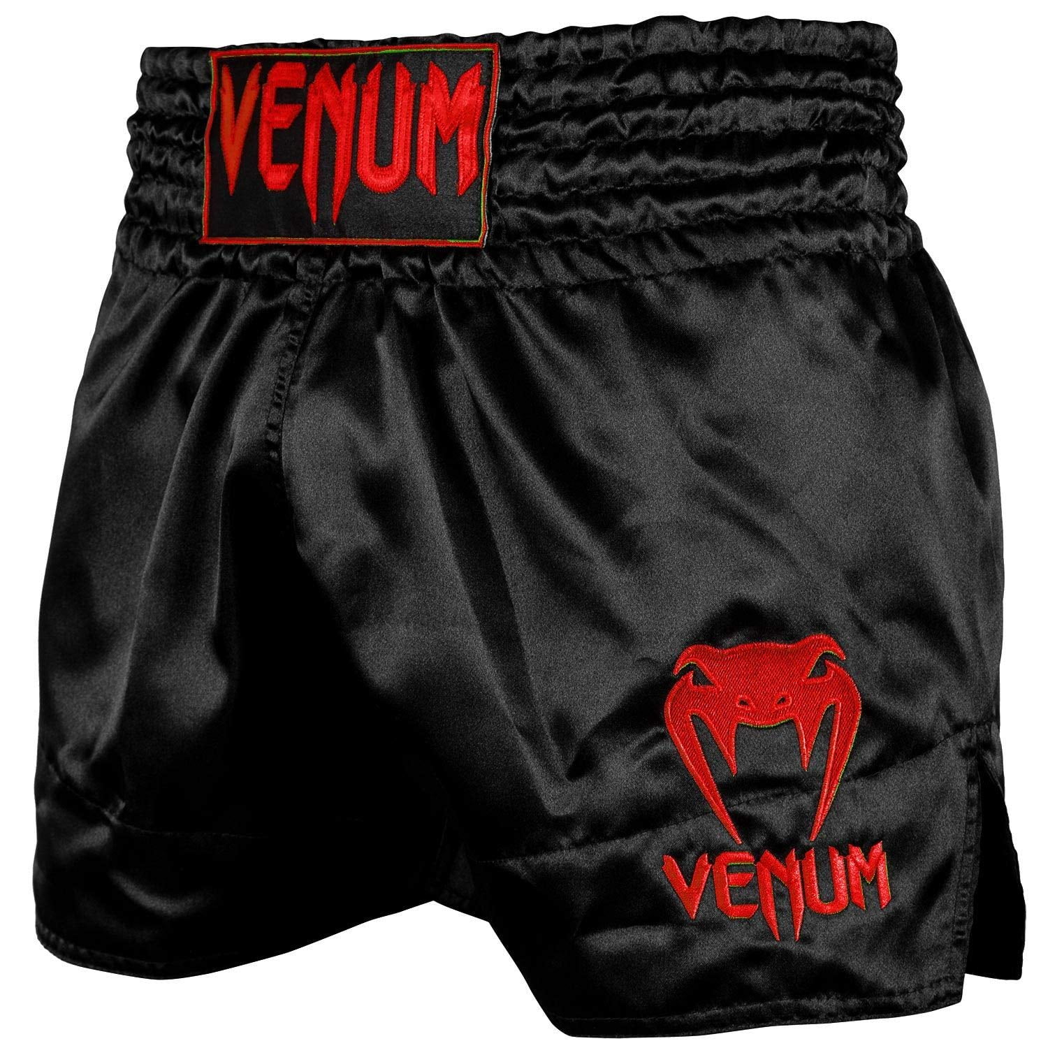 Pantalones Cortos De Muay Thai Venum Classic Negro/rojo Para Hombre