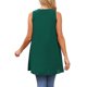 thumbnail image 3 of INSPIRE CHIC Blusa sin mangas de gasa casual de mujer para el regreso a clases, cuello redondo, asimétrica, holgada, verano, talla XL, verde oscuro, 3 of 6