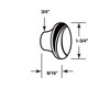 thumbnail image 2 of Knob Prime-Line Bright Brass para diestros o zurdos, 2 of 2