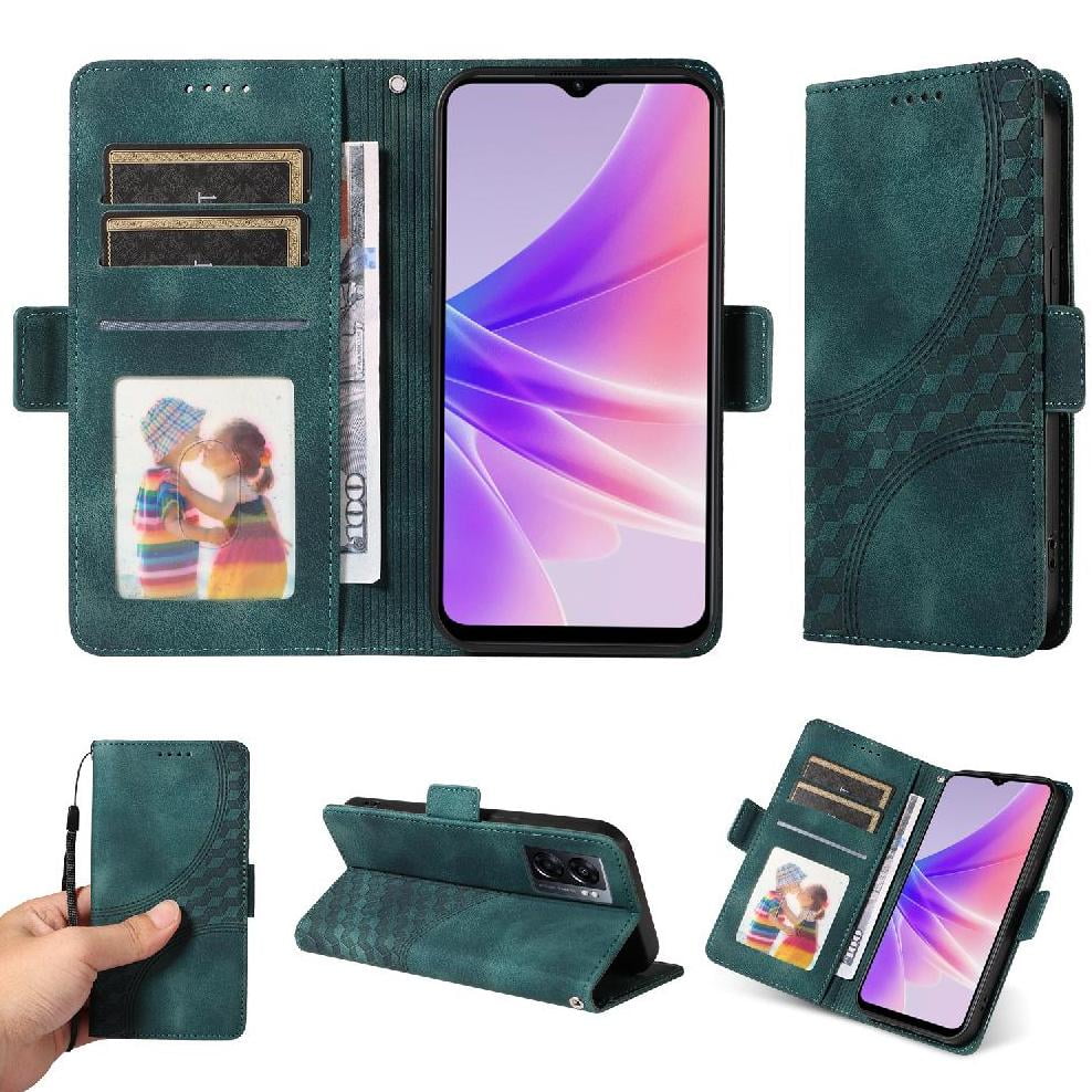 Carcasa Foxdock Oppo A77 4g De Cuero Pu, Diseño Acolchado Clásico, Protección Contra Caídas Y Rayones