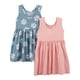 thumbnail image 2 of Conjunto de vestido Simple Joys by Carter's Girls 3T Dusty Blue Floral/Pink, 2 of 2